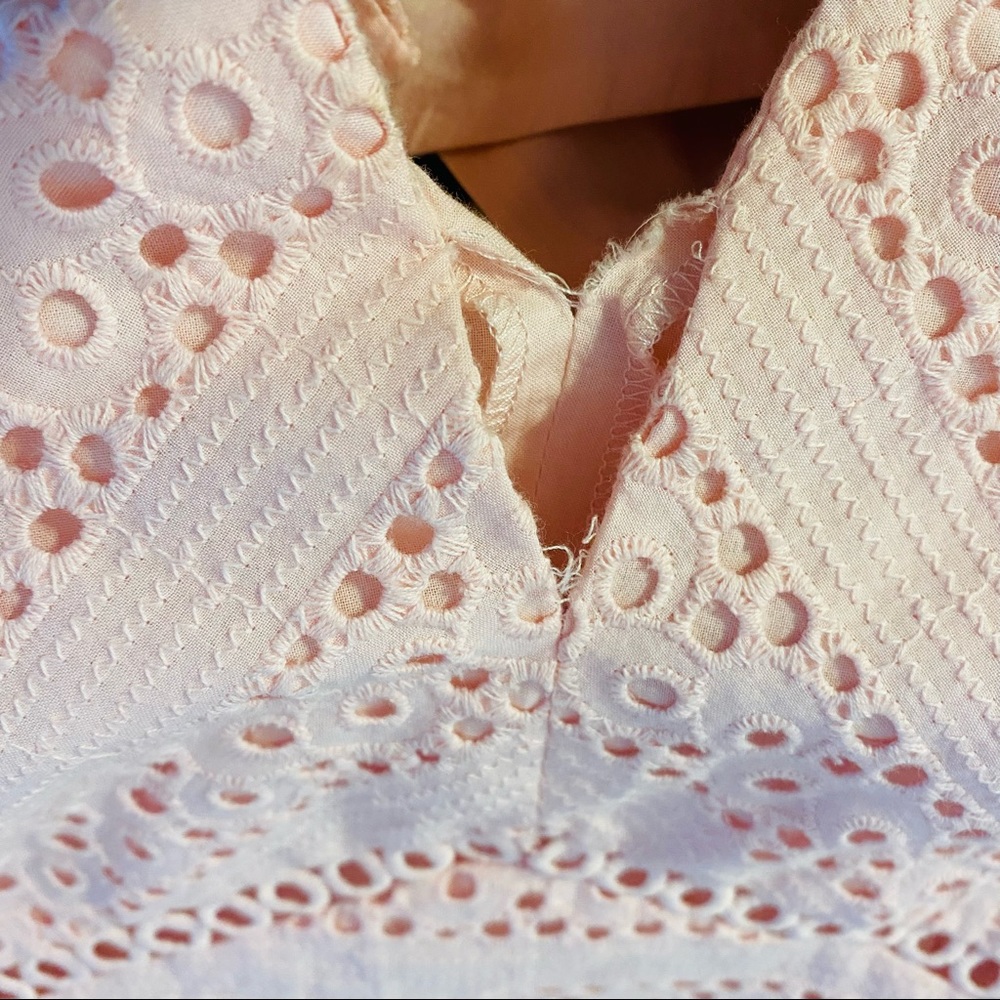 Antonio Melani Nat Eyelet Dress Pink Lemonade Sz 10 - Picture 14 of 14